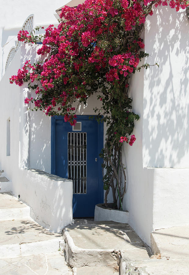 Traditional Greek island house entrance Photograph by Michalakis Ppalis