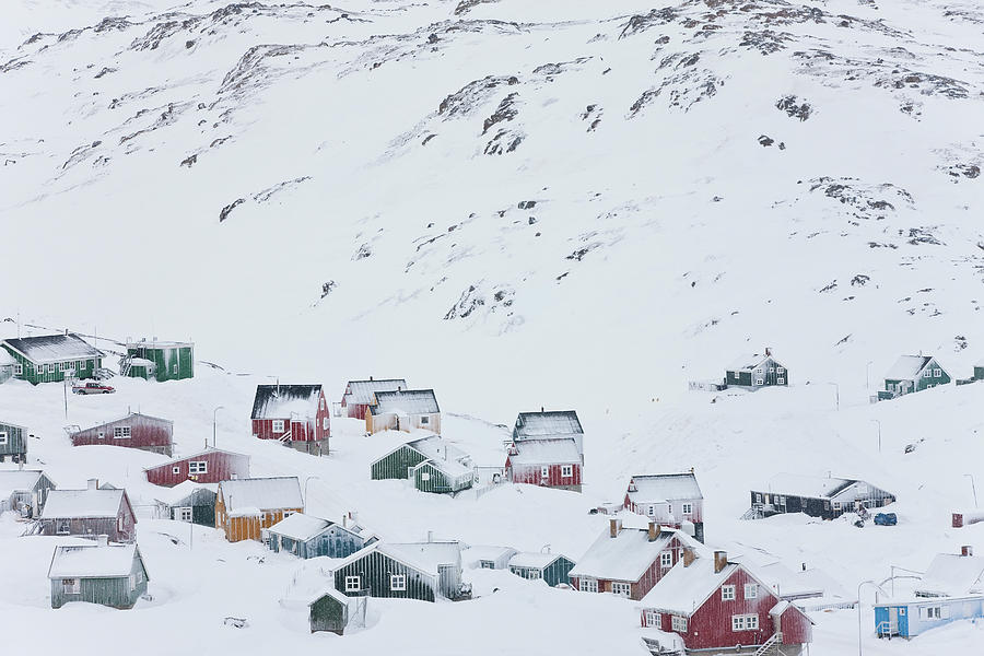 Traditional Houses, Tasiilaq, Greenland Photograph by Peter Adams