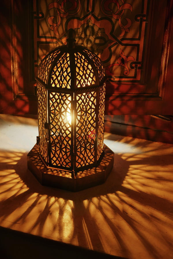 Traditional lantern lamp in luxury hotel Photograph by Steve Estvanik