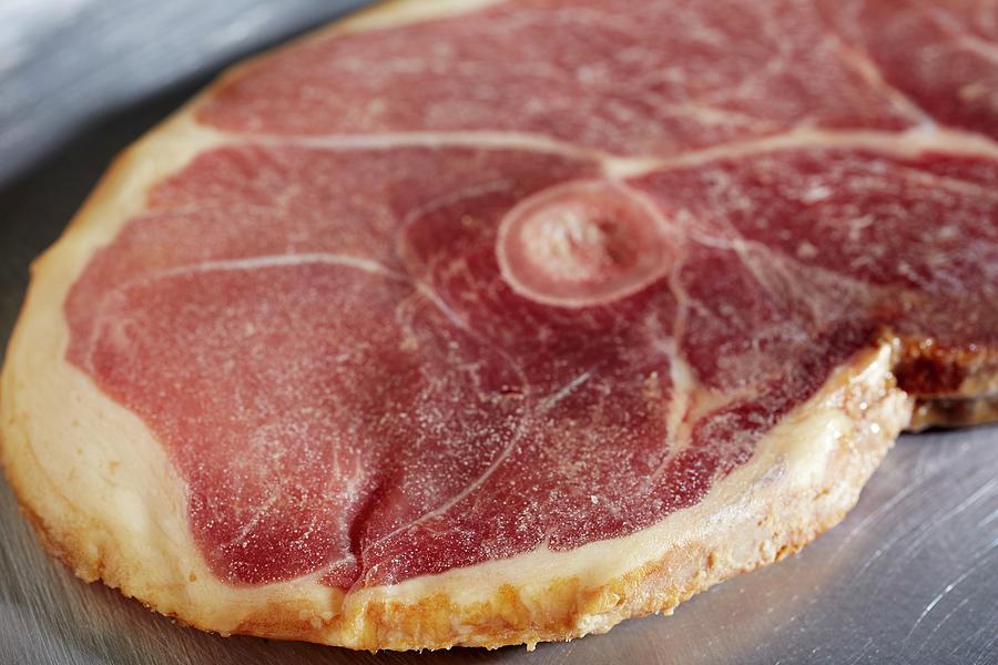 Traditionally Cured Country Ham Steak From Broadbent In Kentucky, Usa Photograph by Brian Yarvin