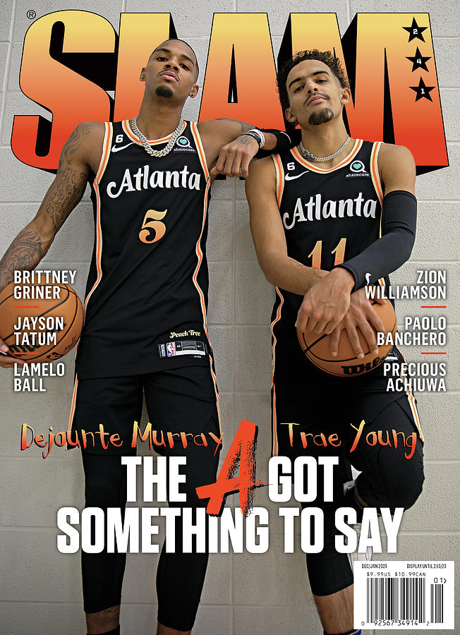 Trae Young & Dejounte Murray: The A Got Something to Say SLAM Cover Photograph by Diwang Valdez
