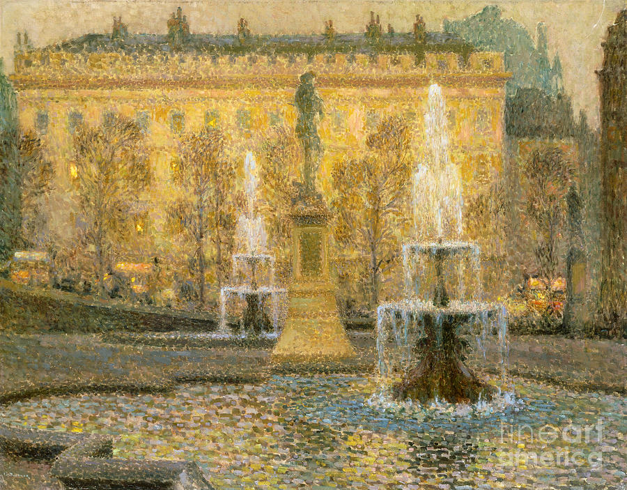 Henri Le Sidaner Painting - Trafalgar Square, London, 1908 by Henri Le Sidaner