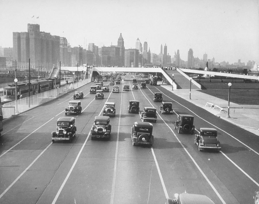 Traffic Back In The Day Photograph by Camerique