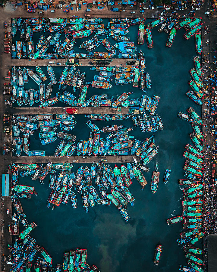 Traffic Jam At Malpe Fishing Harbour Photograph by Mahendra Bakle