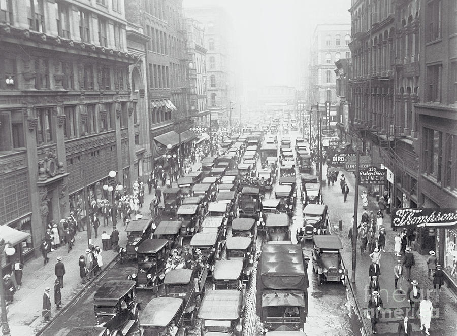 Traffic Jam In City Street Photograph by Bettmann