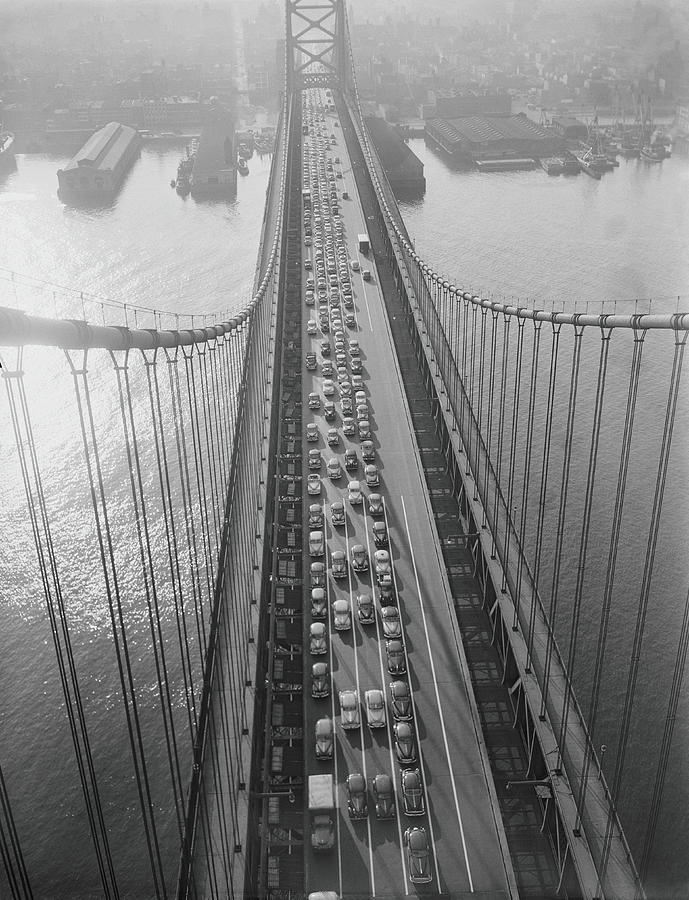 Traffic Jam On Bridge Photograph by H. Armstrong Roberts
