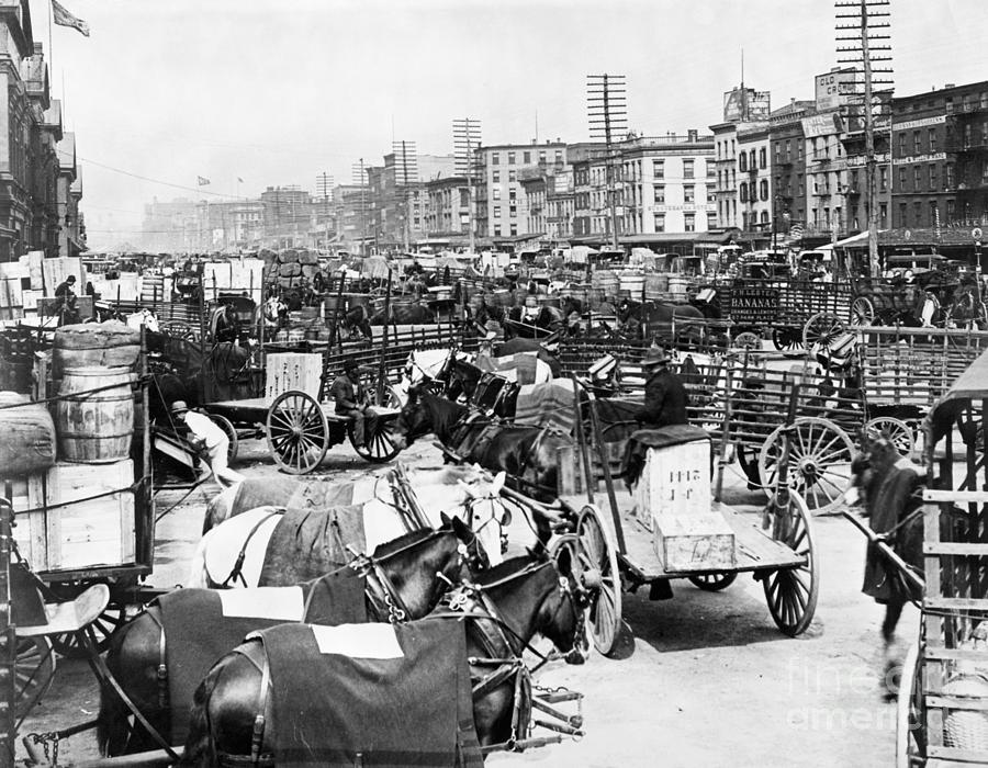 Traffic Jam On Lower Broadway Ca 1895 Photograph by Bettmann