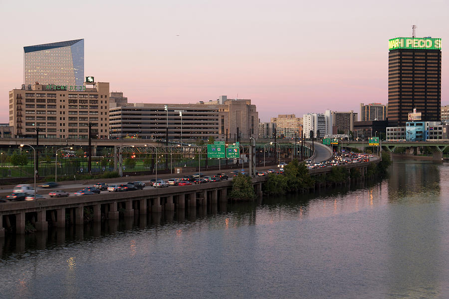 Traffic On I76 Along The Schuylkill Photograph by Jerry Driendl