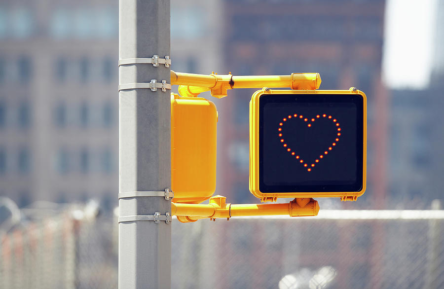 Traffic Sign With Heart Shape Photograph by Richard Newstead