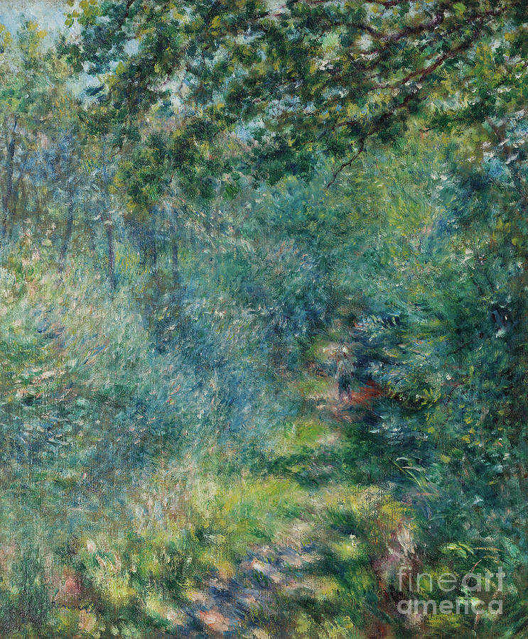 Trail in the woods Painting by Pierre Auguste Renoir