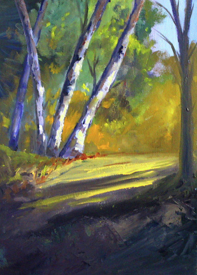 Trail Light Painting by Nancy Merkle