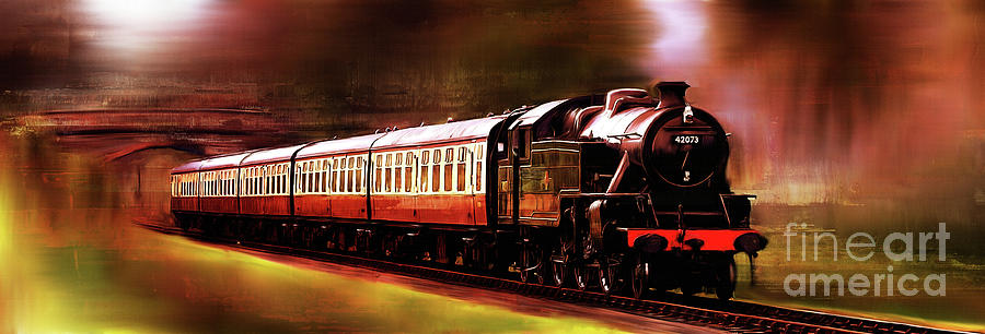 Train Art 00iu Painting by Gull G