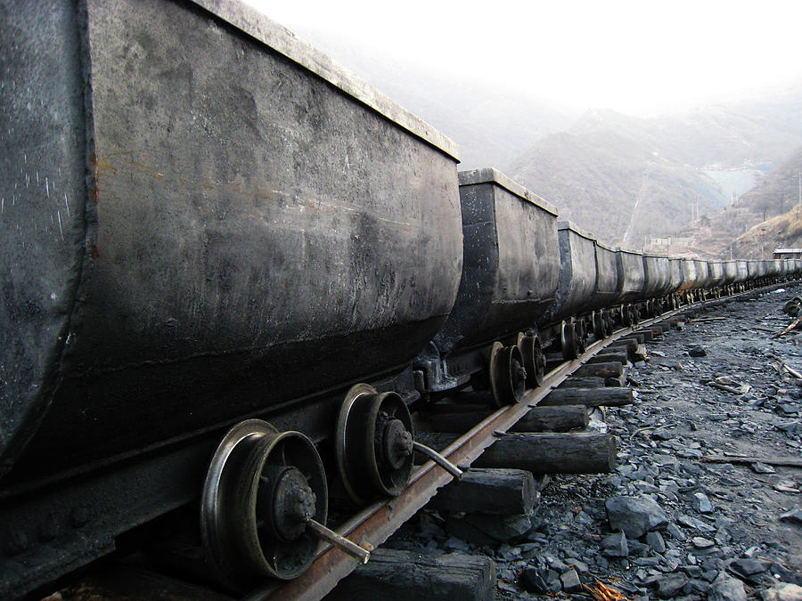 Train In Coal Mine Photograph by Photography By Baoshabaotian