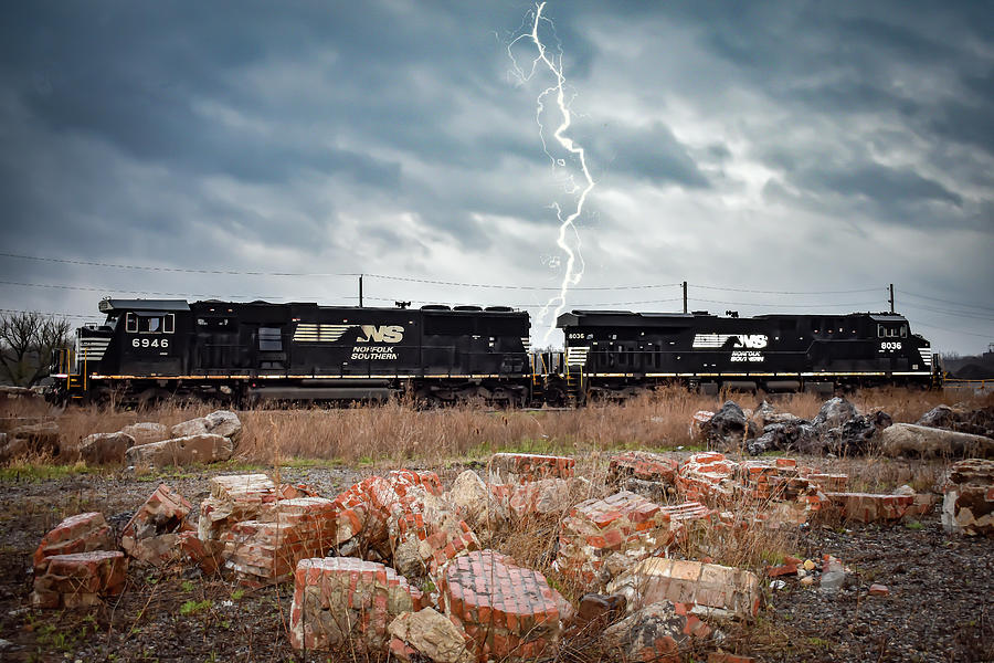 Train Lightening Photograph by Michelle Wittensoldner