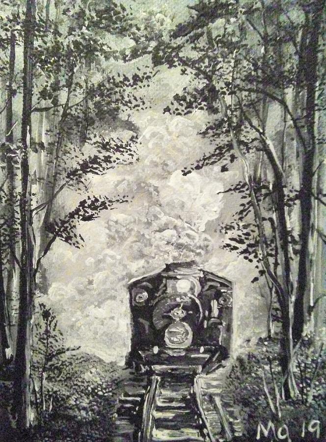 Train Painting by Mindy Gibbs