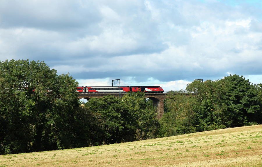 Train On A Viaduct Photograph by Jeff Townsend