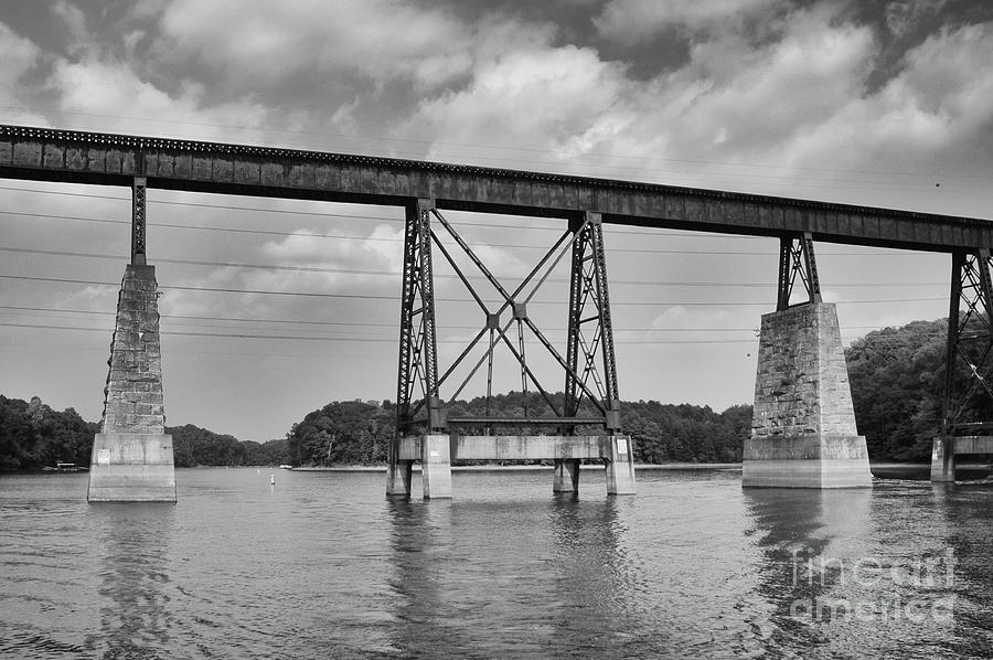 Train Trestle over Lake Hartwell Photograph by Dale Powell