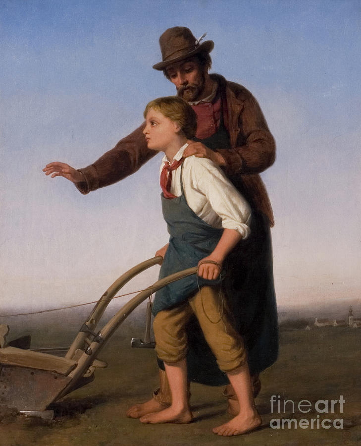 Train up a child in the way he should go c 1861 painting by william