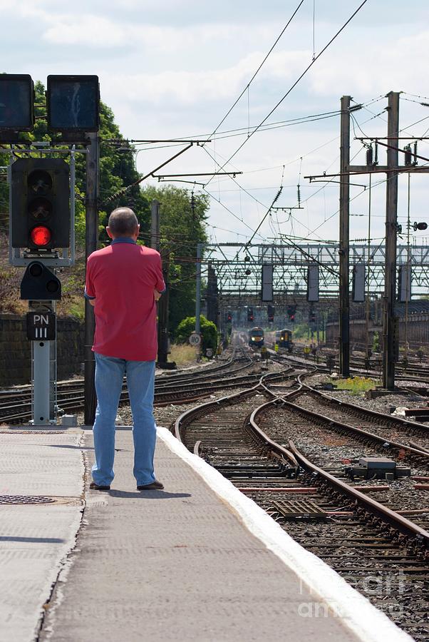 Trainspotter At Preston Railway Station Photograph by Mark Williamson ...