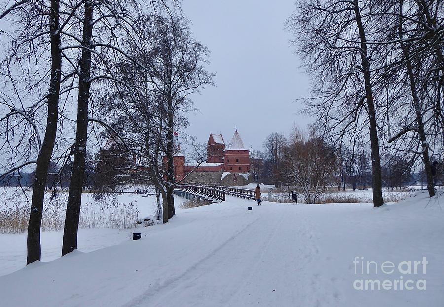 Approach to Trakai Island Castle  Photograph by Margaret Brooks