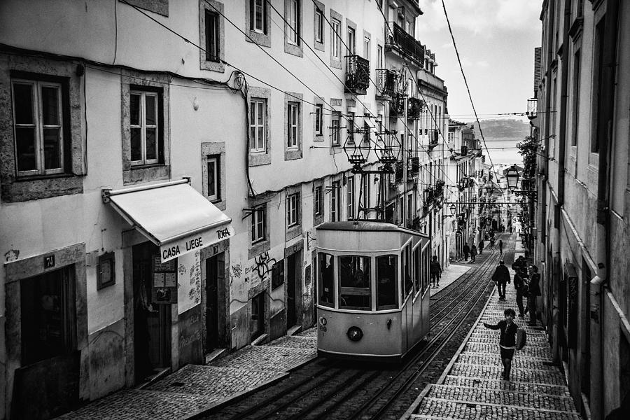 Transportation Photograph - Tram In Lisbon by Adolfo Urrutia