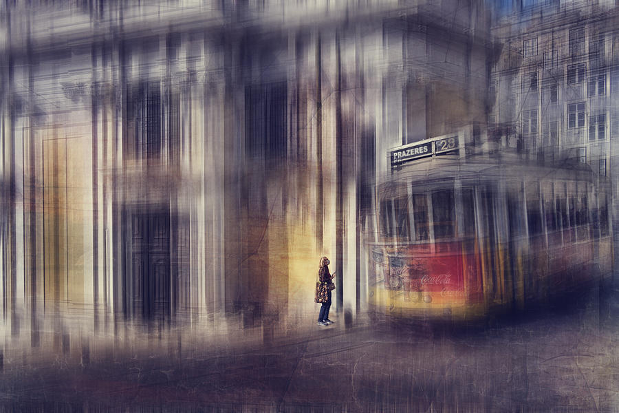 Creative Edit Photograph - Tram Stop by Vitor Martins