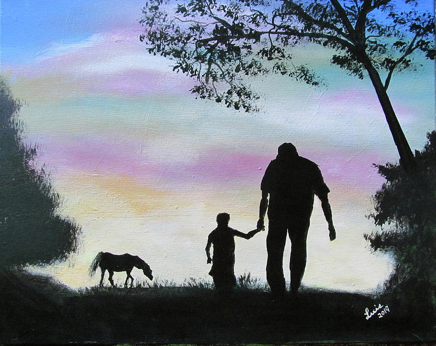 Tranquile Walk Painting by Luis F Rodriguez