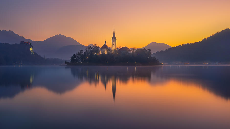 Tranquility At Lake Bled Photograph by Jianping Yang - Fine Art America
