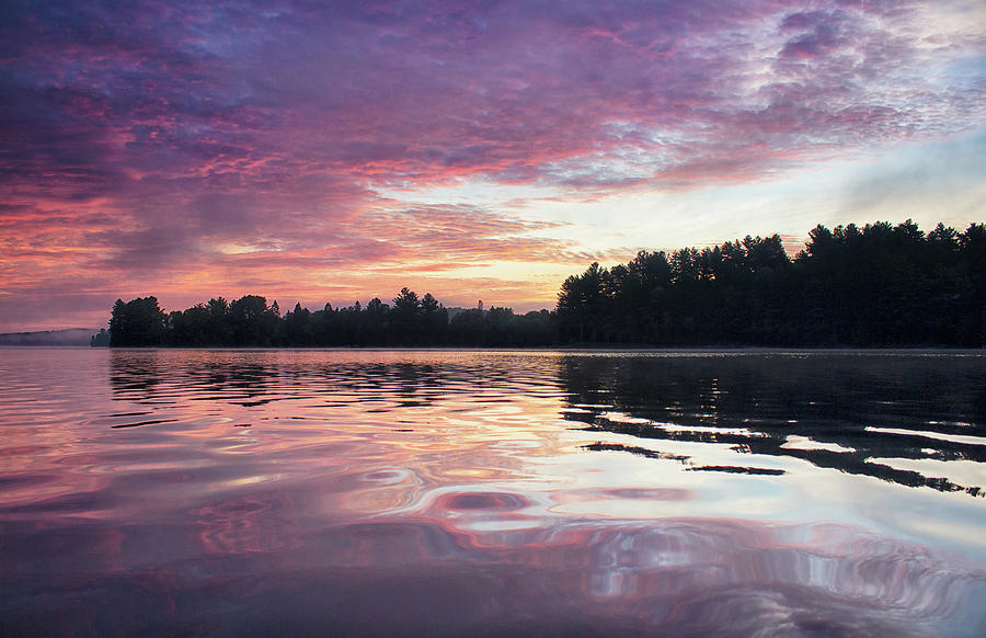Nature Photograph - Tranquility Bay - Sunrise - Wollaston Lake by Spencer Bush