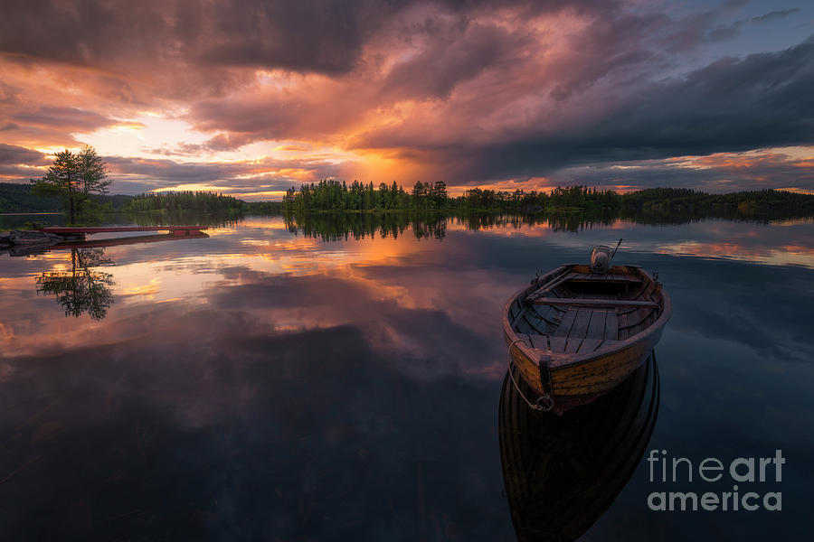 Sunset Photograph - Tranquility by Ole Henrik Skjelstad