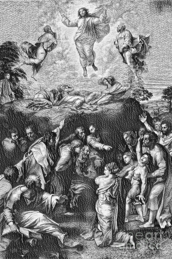 Transfiguration of Jesus, 1520 Acrylic Print by Raphael - Fine Art