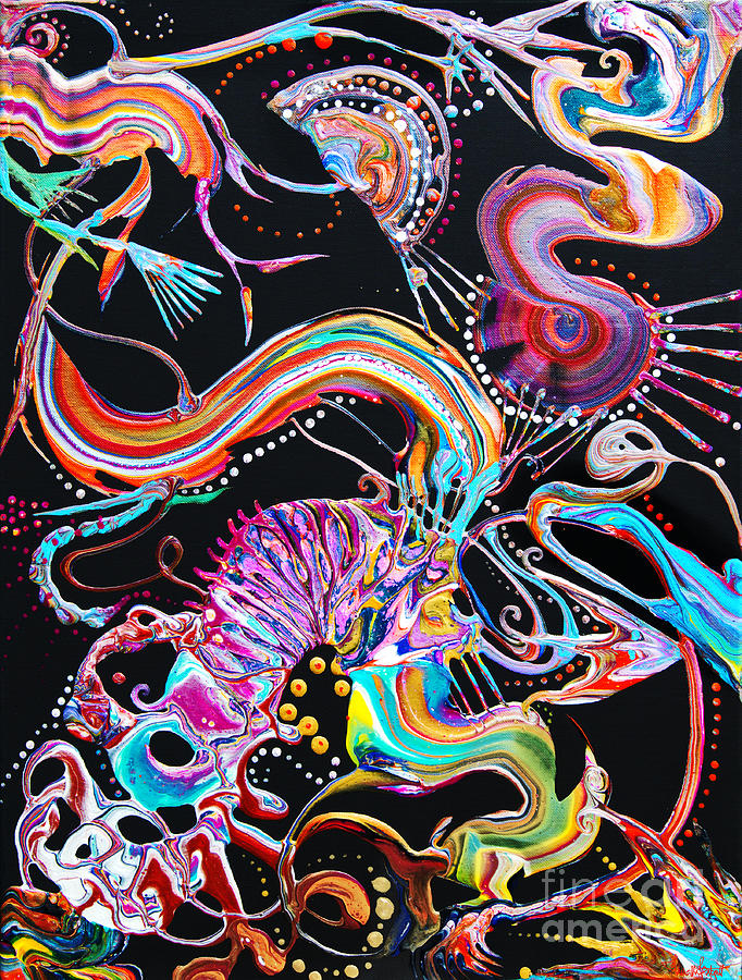 Transformation Fantasy 5502 Painting by Priscilla Batzell Expressionist Art Studio Gallery