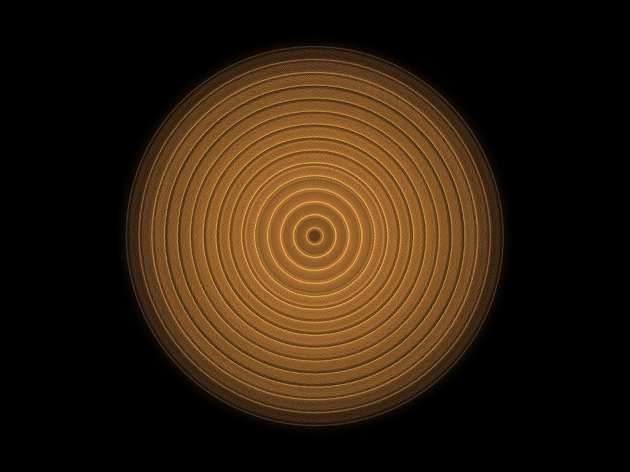 Snake Digital Art - Transparent Intricate Complex Target Spiral Fractal by Betsy Knapp