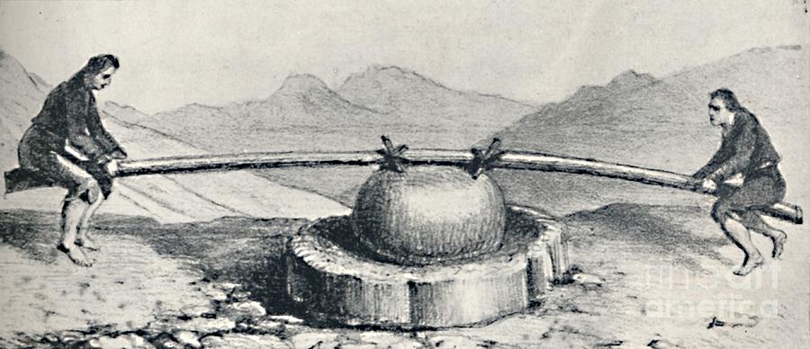 Trapiche Or Mill Used At The Lavaderos Drawing by Print Collector