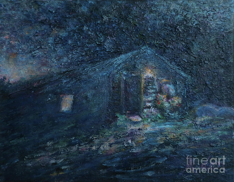 Trapp Family Lodge Cabin Sunrise Stowe Vermont circa 2018 Painting by Felipe Adan Lerma