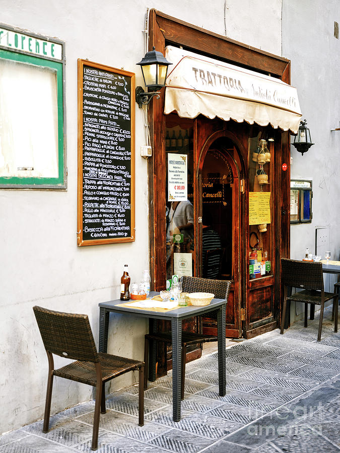 Trattoria in Florence Photograph by John Rizzuto
