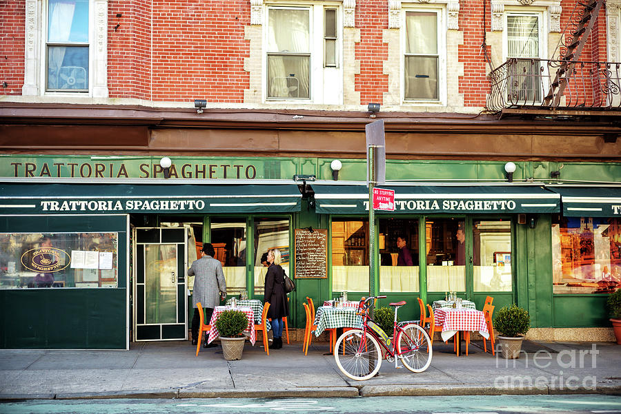 Trattoria Spaghetto Customers in New York City Photograph by John Rizzuto