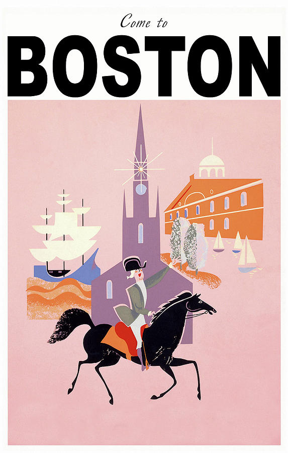 Boston Mixed Media - Travel 0401 by Vintage Lavoie