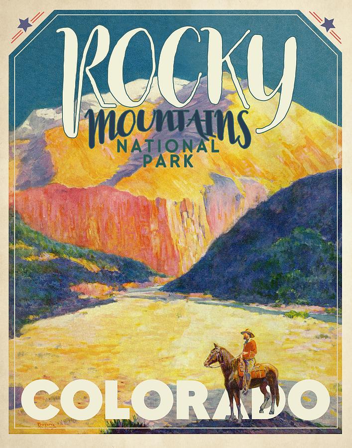 Travel Poster_colorado Drawing by Frederick Anderson