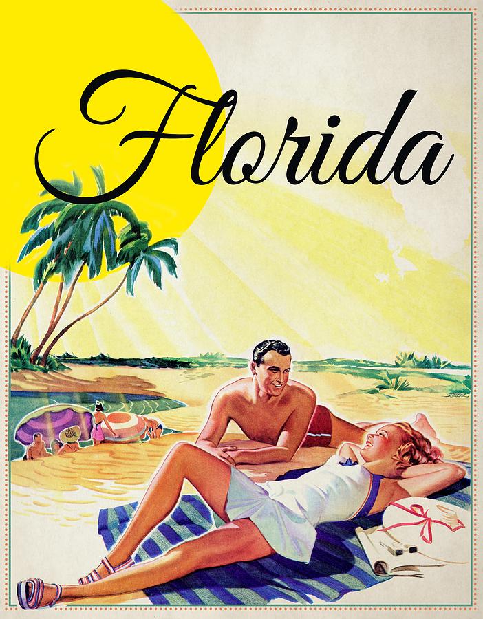 Travel Poster_florida Drawing by Unknown