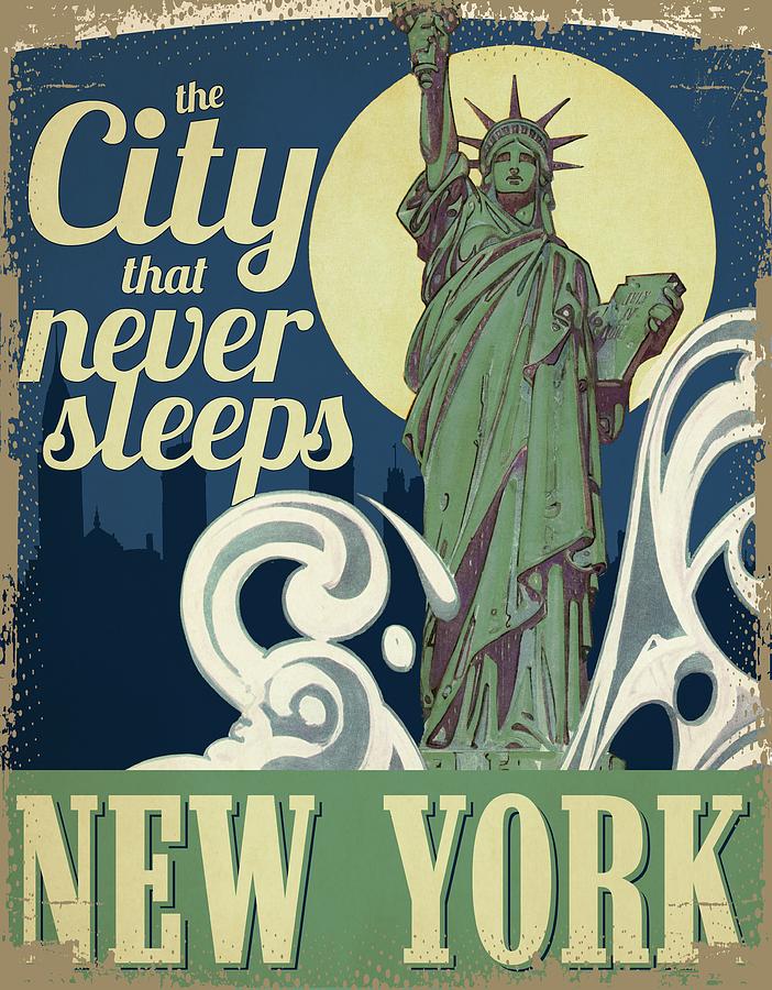 Travel Poster_new York Drawing by J.c. Leyendecker