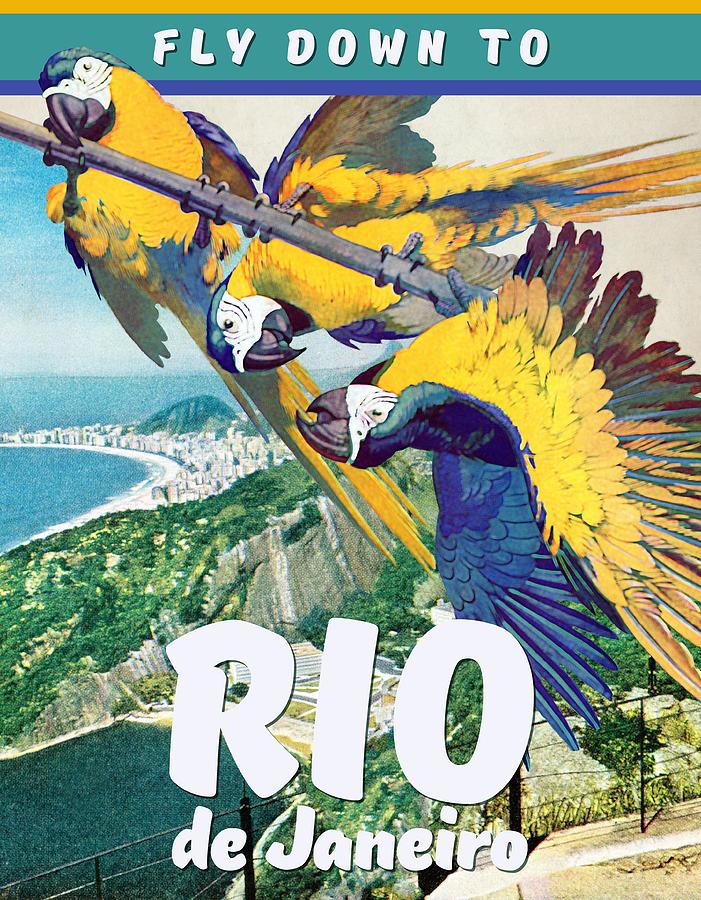 Travel Poster_rio Drawing by Julius Moessel