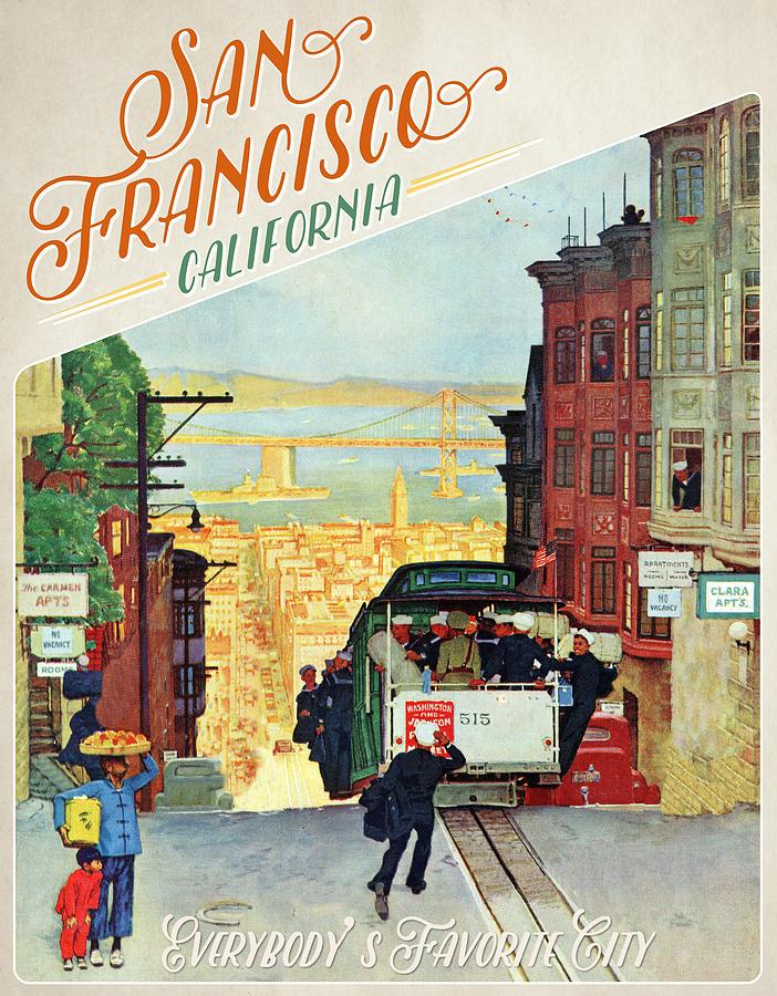 Travel Poster_sanfransisco Drawing by Mead Schaeffer