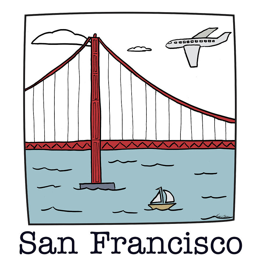 Travel Digital Art - Travel The World San Francisco by Hugo Edwins
