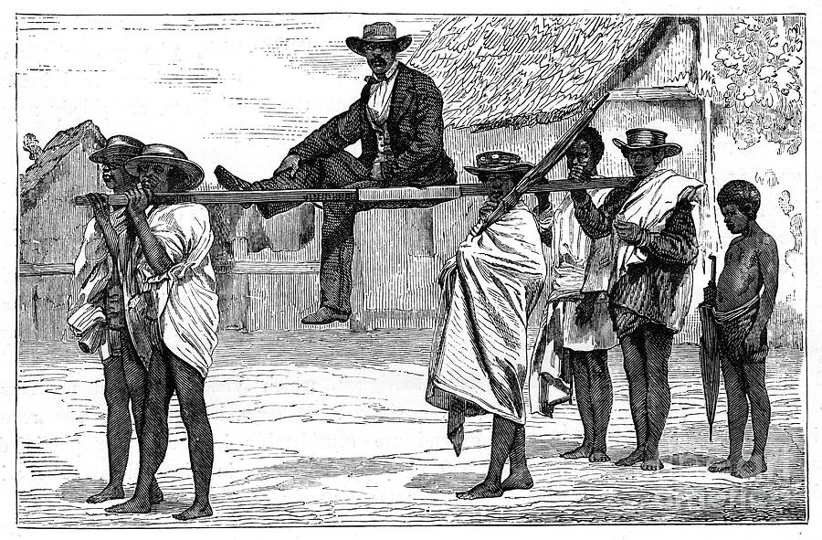 Travelling In Madagascar, C1890 Drawing by Print Collector