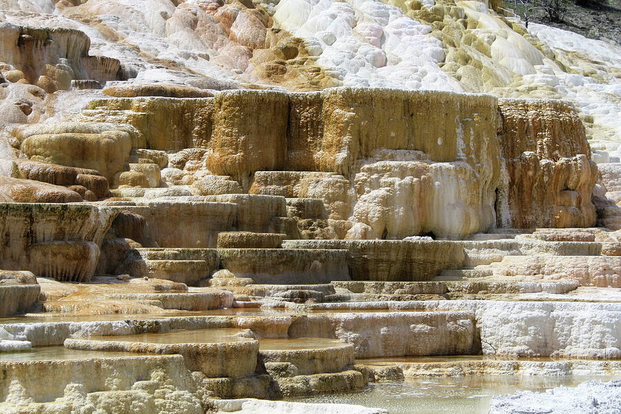 Travertine Terraces And Geyser Pools by Michal Gutowski Photography