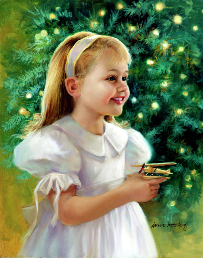 Christmas Painting - Treasure to Remember by Laurie Snow Hein