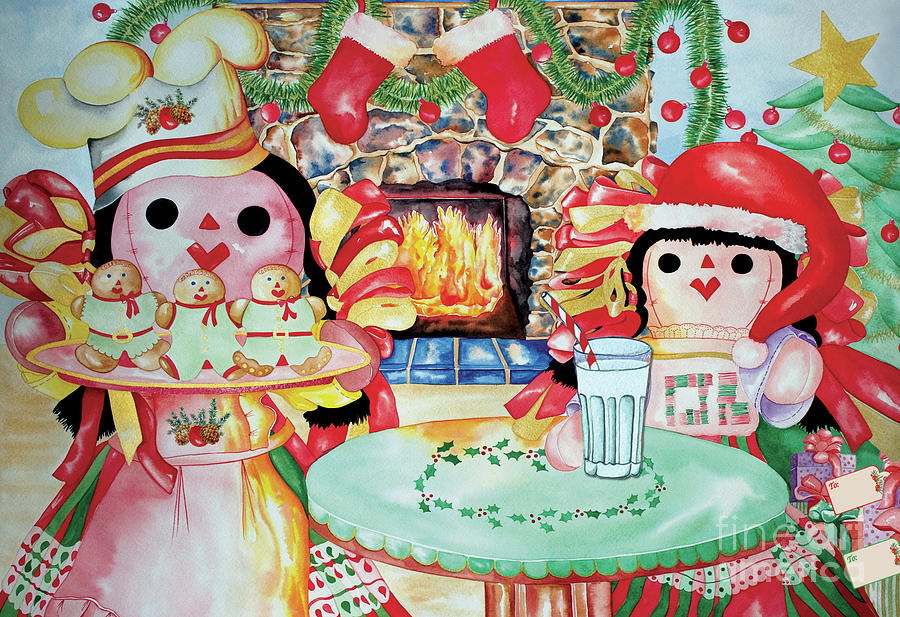 Christmas Painting - Treats for Santa Clause by Kandyce Waltensperger