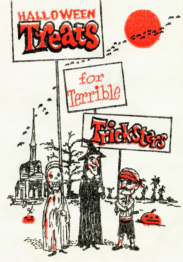 Treats for Terrible Tricksters Painting by Unknown