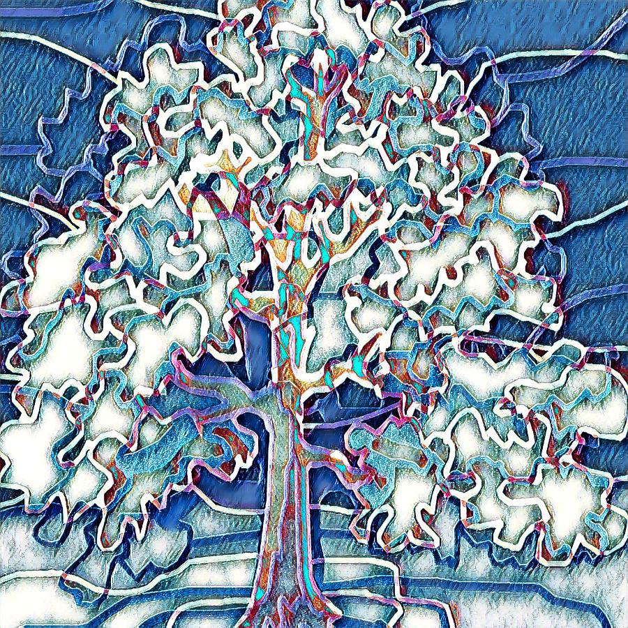 Tree Abstract Digital Art by Amelia Carrie
